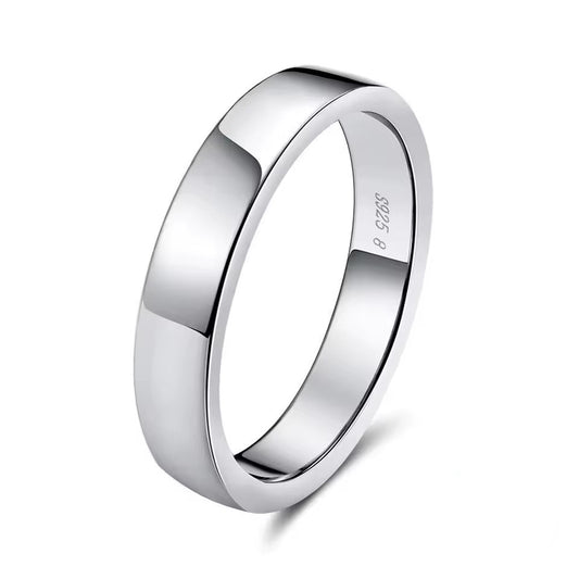 Silver ring on a white background