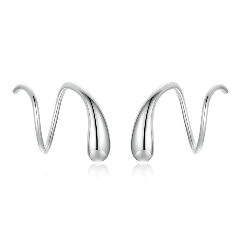 925 Silver Silver Pure Hoop Earrings