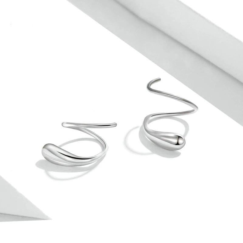 925 Silver Silver Pure Hoop Earrings