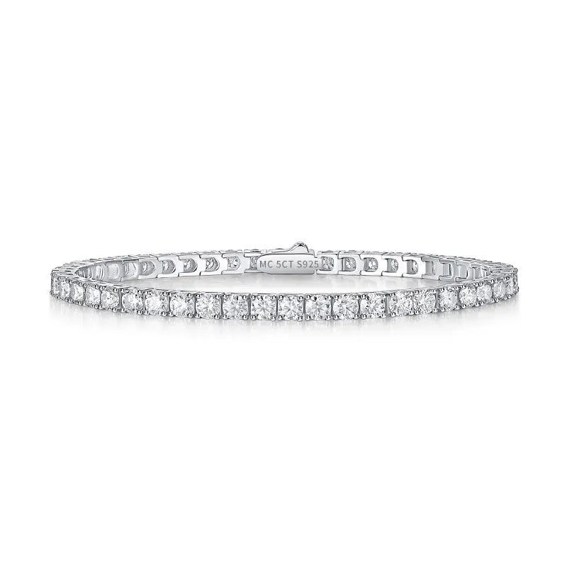 925 Sterling Silver 0.3ct Moissanite Tennis Bracelet